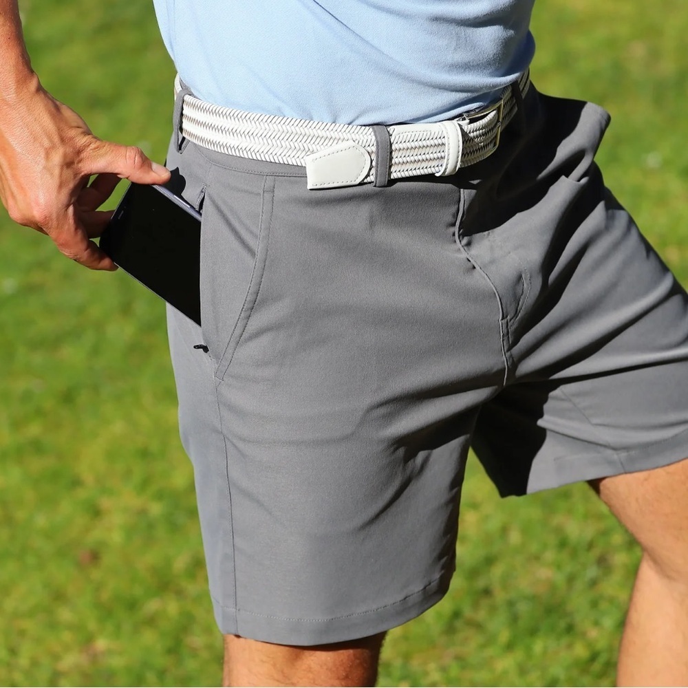 MYLES Men's Tour Short in Slate Size 33 8.5" Inseam